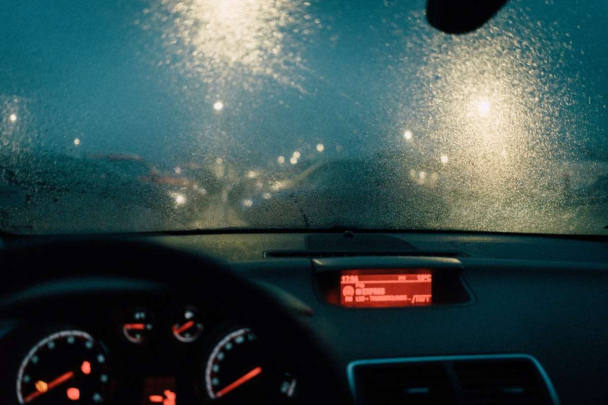 blurry windshield