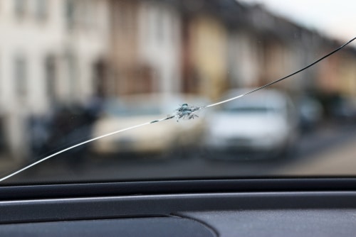 windshield damage while driving